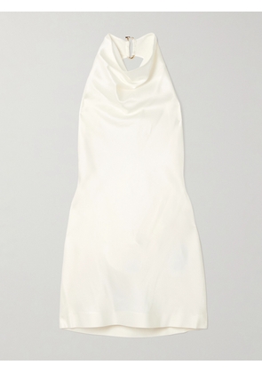 Stella McCartney - Draped Satin Halterneck Top - Cream - IT34,IT36,IT38,IT40,IT42,IT44,IT46,IT48,IT50