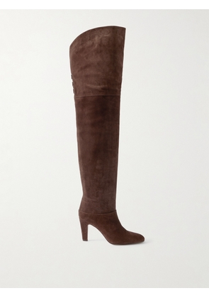 Chloé - Eve Suede Over-the-knee Boots - Brown - IT36,IT37,IT37.5,IT38,IT38.5,IT39,IT39.5,IT40,IT40.5,IT41