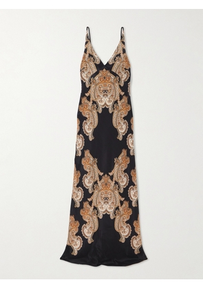 Veronica Beard - Donelle Paisley-print Silk-blend Satin Maxi Dress - Multi - US0,US2,US4,US6,US8,US10,US12