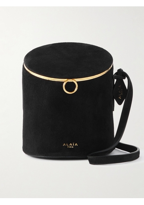Alaïa - La Canette Small Suede Shoulder Bag - Black - One size