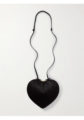 Alaïa - Le Coeur Leather-trimmed Calf Hair Shoulder Bag - Brown - One size