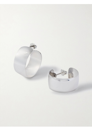 Loren Stewart - Midi Dome Sterling Silver Hoop Earrings - One size