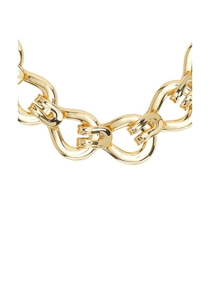 Lele Sadoughi Buckle Collar Necklace in Metallic Gold.