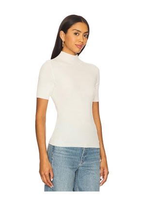 Theory Leenda Solid Regal Top in White. Size L. Also in M, S, XS.