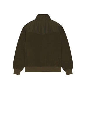 Rhythm Pfeiffer Sherpa Fleece Pullover in Green. Size L. Also in M, S.