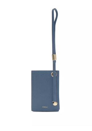 Furla Laura leather strap card holder - Blue