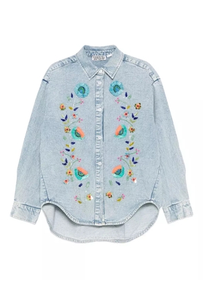 Essentiel Antwerp sequin-embellished floral shirt - Blue