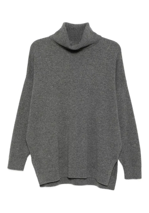 N.Peal longline roll-neck jumper - Grey