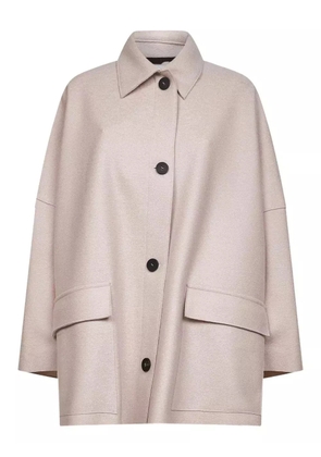 Harris Wharf London button-fastening patch-pocket coat - Neutrals