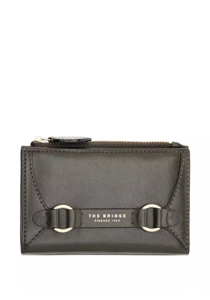 The Bridge logo-print leather wallet - Black