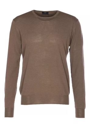 Hosio long-sleeve crew-neck sweater - Brown