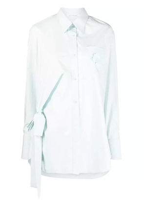 Cecilie Bahnsen Fenet floral-patch shirt - Blue