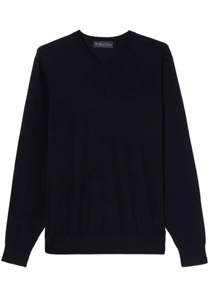 Brooks Brothers V-neck merino wool sweater - Blue