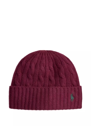 Polo Ralph Lauren cable-knit beanie hat - Red