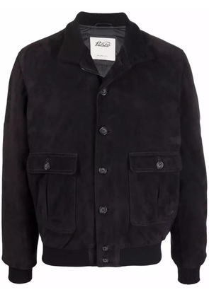 Valstar high-neck suede jacket - Blue