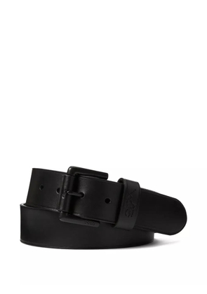 Polo Ralph Lauren embossed-logo leather belt - Black
