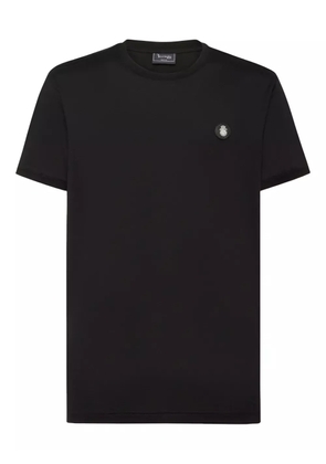 Billionaire round-neck logo-plaque t-shirt - Black