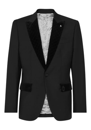 Billionaire Classic velvet-trimmed tailored blazer - Black