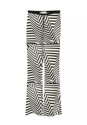 Gemy Maalouf stripe-pattern trousers - Black