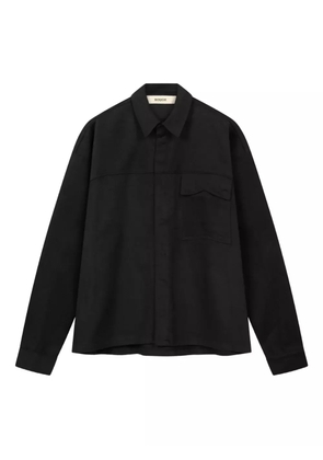 ROUGH. graphic-print pocket-detail shirt - Black