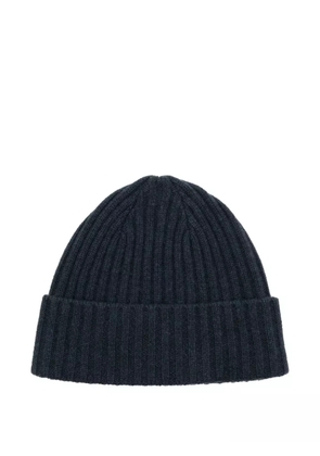 N.Peal cashmere ribbed beanie - Blue
