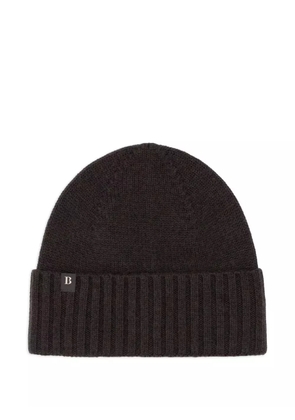 Boggi Milano rib-knit beanie - Brown