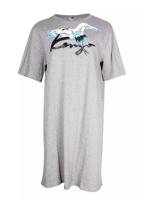 Kenzo Pre-Owned Memento Capsule bird-print T-shirt dress - Grey