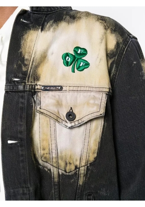 Off-White distressed denim jacket - Grey