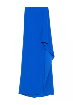 Gemy Maalouf ruffled asymmetric maxi skirt - Blue