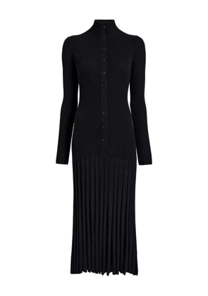 Proenza Schouler ribbed pleated midi day dress - Black