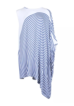 Maison Margiela striped asymmetric mini dress - White