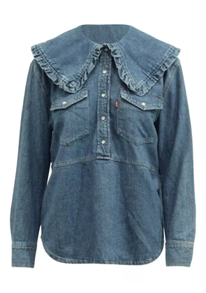 GANNI x Levis Peter Pan collar denim shirt - Blue