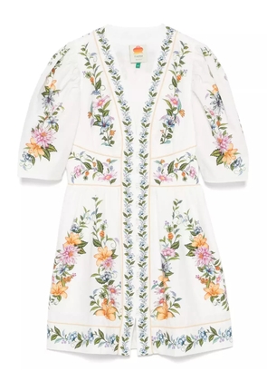 FARM Rio floral-print mini dress - White