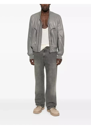 Rick Owens Bauhaus Flight leather jacket - Grey