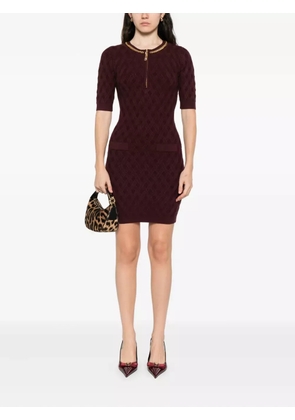 Elisabetta Franchi chain-embellished mini dress - Red