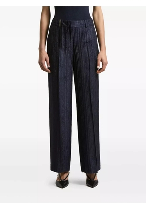 Peserico pleated-texture trousers - Blue