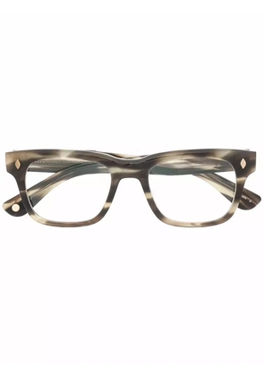 Garrett Leight Troubadour square frame glasses - Brown