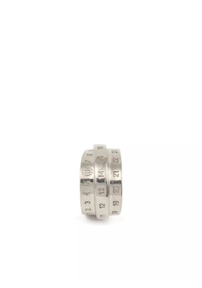 MM6 Maison Margiela Triple Logo Numeric Signature ring - Silver