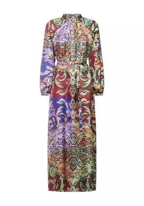 Pierre-Louis Mascia abstract-pattern belted maxi dress - Red