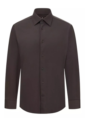 Boggi Milano cotton-silk blend shirt - Brown
