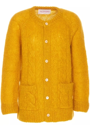 Valentino Garavani mohair-blend cardigan - Yellow