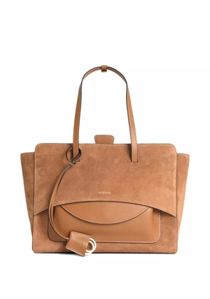 HIDESINS medium Cognac suede-leather shoulder bag - Brown