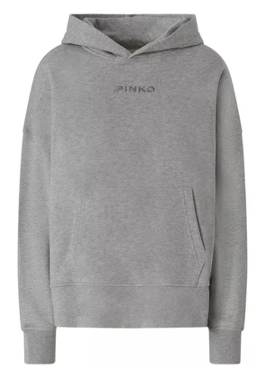 PINKO embroidered hoodie - Grey