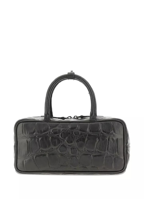AUTENTICA 504 crocodile-embossed top-handle tote bag - Black