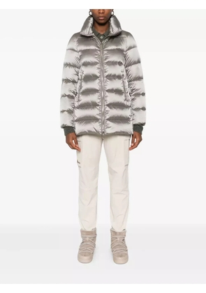 Moorer quilted high-neck jacket - Silver