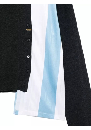 Martine Rose striped panelled cardigan - Grey