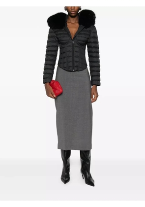 MSGM waistband-detail pencil skirt - Grey