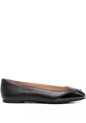 LIU JO patent-toe ballet flats - Black