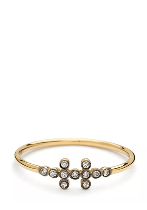 Yannis Sergakis 18kt yellow gold Charnières H diamond ring