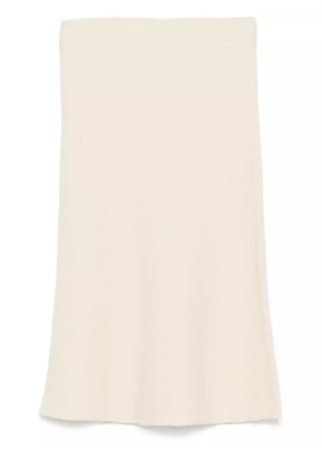 Jil Sander boiled wool midi skirt - Neutrals